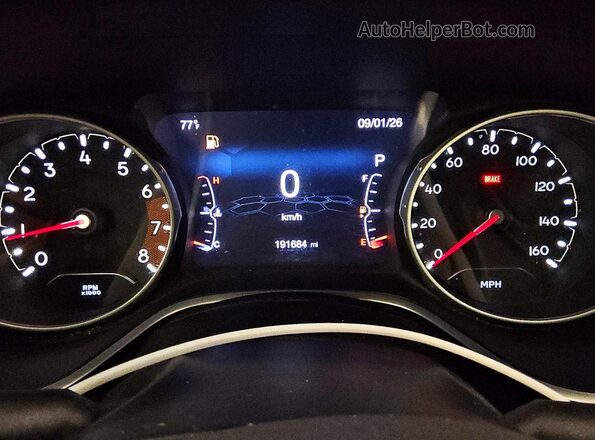 3C4NJDCBXMT601058 2021 JEEP COMPASS Red Widok zestawu wskaźników