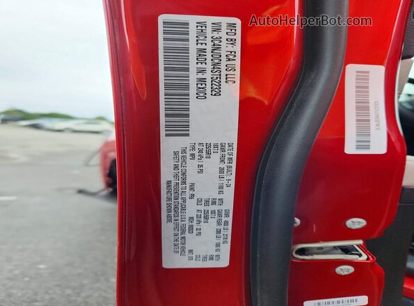 3C4NJDCN4ST522329 2025 JEEP COMPASS Red VIN კოდის სტიკერის ხედი