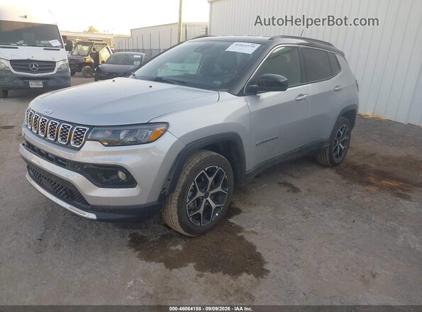 3C4NJDCN6ST605857 2025 JEEP COMPASS Silver Առջևի ձախ երեք քառորդ տեսարան
