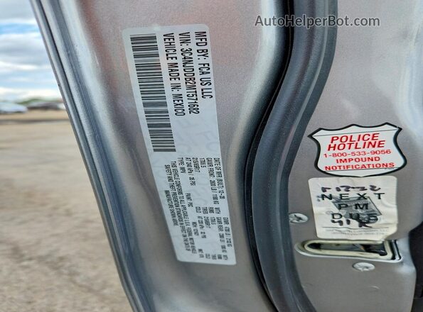 3C4NJDDB2MT571682 2021 JEEP COMPASS Silver VIN კოდის სტიკერის ხედი