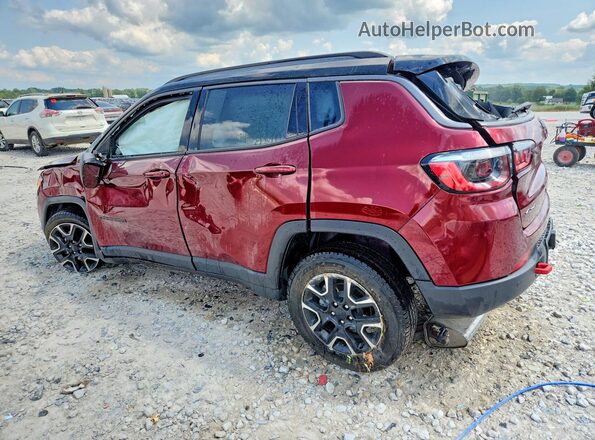 3C4NJDDB5MT593952 2021 JEEP COMPASS Burgundy Задня ліва чверть