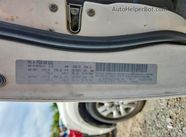 3C4PDCAB1KT797658 2019 DODGE JOURNEY White VIN sticker view