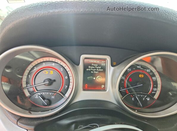 3C4PDCAB1KT797658 2019 DODGE JOURNEY White Instrument cluster view