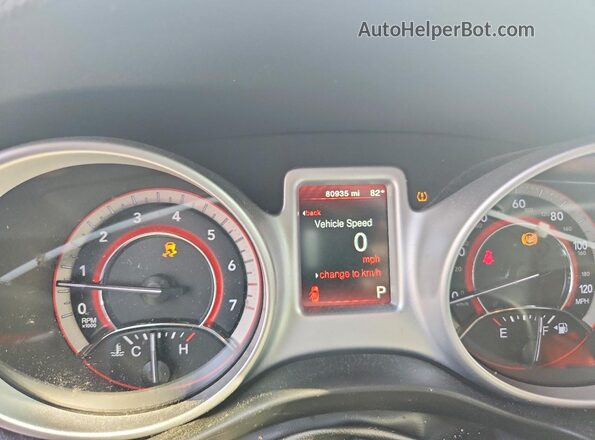3C4PDCAB2JT444991 2018 DODGE JOURNEY Red Widok zestawu wskaźników