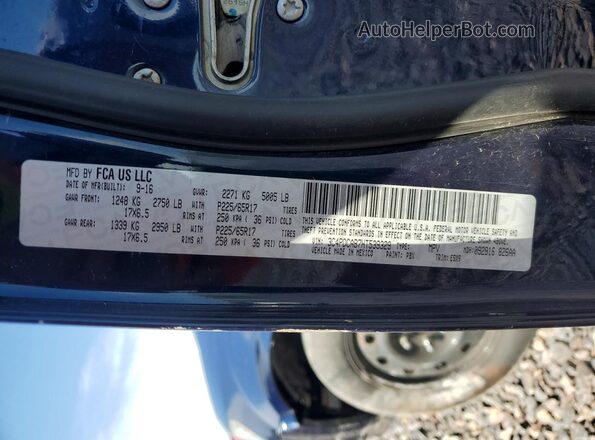 3C4PDCAB7HT539329 2017 DODGE JOURNEY Синий Вид наклейки с VIN-кодом