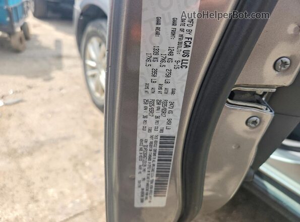 3C4PDCBG0GT123129 2016 DODGE JOURNEY Silver VIN კოდის სტიკერის ხედი