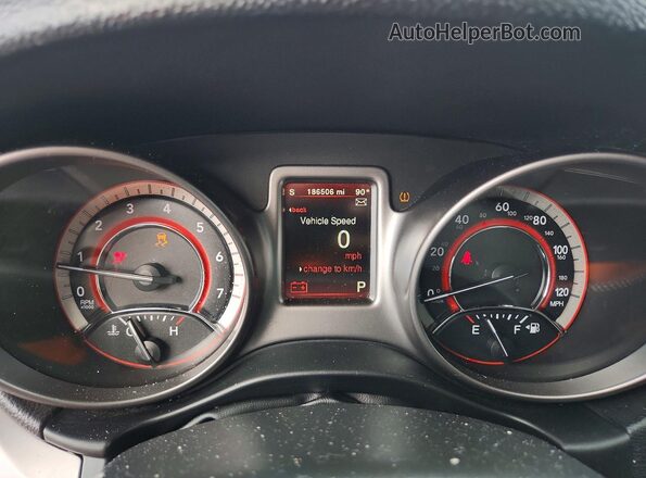 3C4PDCGGXHT708665 2017 DODGE JOURNEY Black Instrument cluster view
