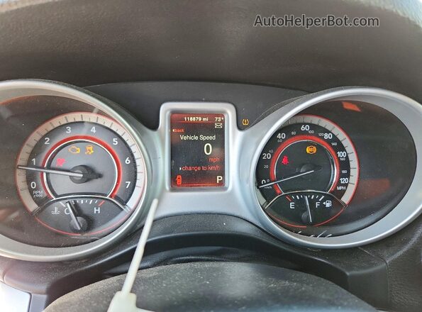 3C4PDDBG4HT575382 2017 DODGE JOURNEY White Instrument cluster view