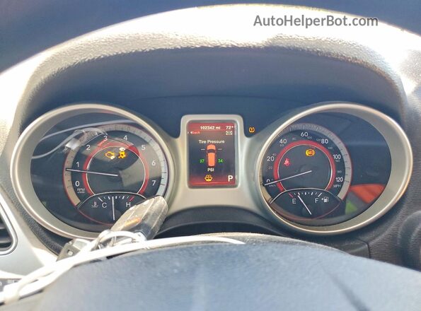 3C4PDDBG7HT674276 2017 DODGE JOURNEY Red Widok zestawu wskaźników