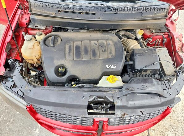 3C4PDDEG3KT694592 2019 DODGE JOURNEY Red ძრავის განყოფილების ხედი
