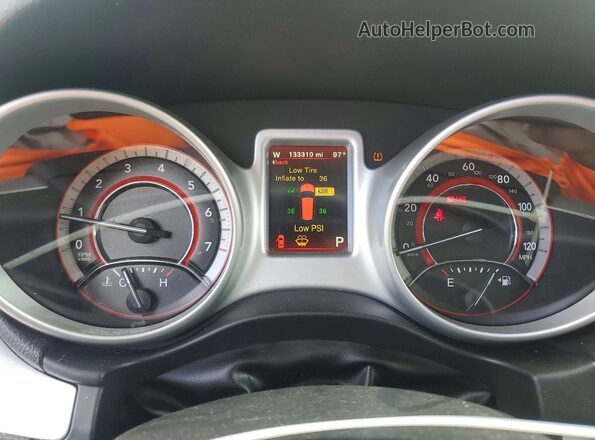 3C4PDDEG5HT596687 2017 DODGE JOURNEY Black ხელსაწყოთა პანელის ხედი