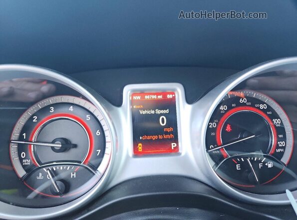 3C4PDDEG9KT752091 2019 DODGE JOURNEY Black Instrument cluster view