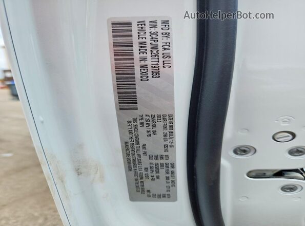 3C4PJMC26TT197053 2026 JEEP CHEROKEE White Vista de la etiqueta del VIN
