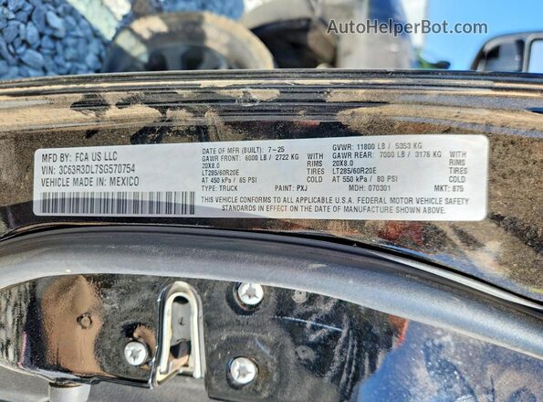 3C63R3DL7SG570754 2025 RAM 3500 Black Вид підкапотного простору