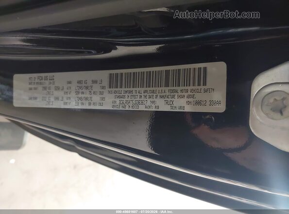 3C6LR5AT5JG363617 2018 RAM 2500 Черный Вид подкапотного пространства
