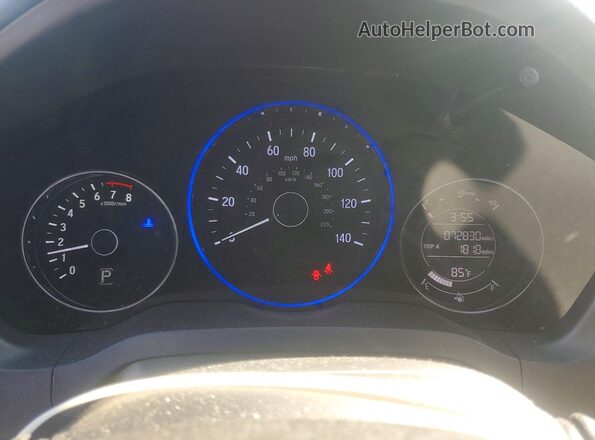 3CZRU5H11KG705341 2019 HONDA HR-V Gray Вид щитка приладів