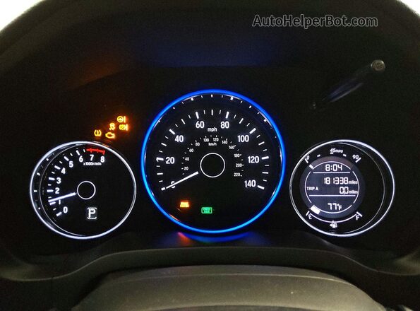 3CZRU5H31HG701445 2017 HONDA HR-V Синий Вид щитка приборов