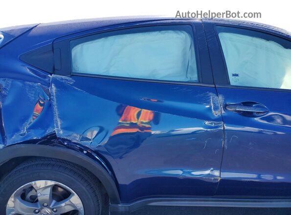 3CZRU5H36HG705474 2017 HONDA HR-V Blue Vista de los asientos traseros
