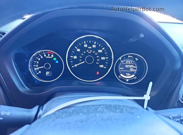 3CZRU5H56HM725081 2017 HONDA HR-V Charcoal Вид щитка приладів