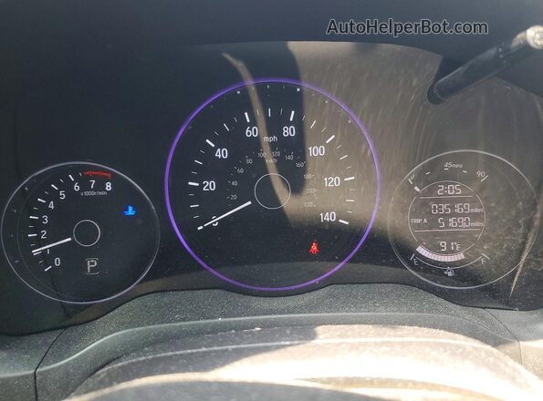 3CZRU6H13LM732615 2020 HONDA HR-V Gray Սարքավորումների վահանակի տեսք