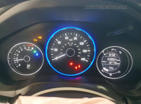 3CZRU6H32NM741505 2022 HONDA HR-V Charcoal Widok zestawu wskaźników