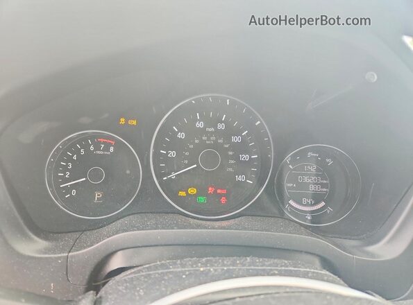 3CZRU6H38NM766232 2022 HONDA HR-V Black Սարքավորումների վահանակի տեսք