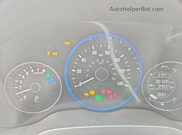 3CZRU6H52JM711092 2018 HONDA HR-V White Vista del cuadro de instrumentos
