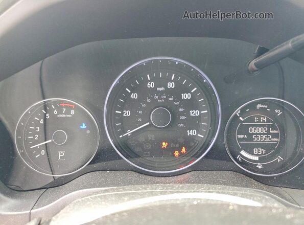 3CZRU6H53JG717403 2018 HONDA HR-V Gray Вид щитка приладів