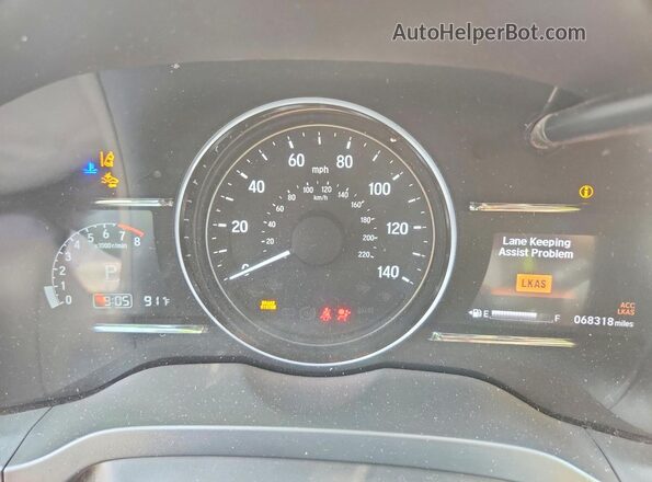 3CZRU6H59KM725010 2019 HONDA HR-V White ხელსაწყოთა პანელის ხედი