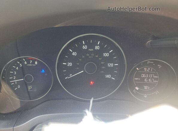 3CZRU6H5XHM701369 2017 HONDA HR-V Blue Вид щитка приладів