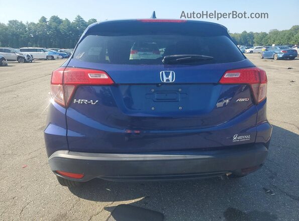 3CZRU6H5XHM701369 2017 HONDA HR-V Blue Вид ззаду