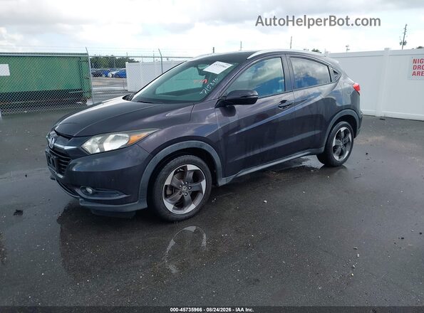 3CZRU6H75JM715820 2018 HONDA HR-V Purple წინა მარცხენა ხედი სამი მეოთხედიდან