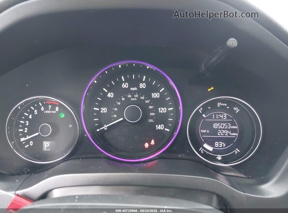 3CZRU6H75JM715820 2018 HONDA HR-V Purple უკანა სავარძლების ხედი