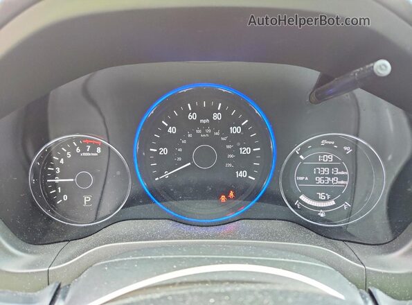 3CZRU6H7XJM702917 2018 HONDA HR-V Gray ხელსაწყოთა პანელის ხედი