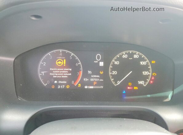 3CZRZ1H72TM735739 2026 HONDA HR-V Серый Вид щитка приборов