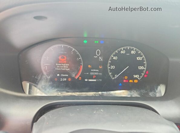 3CZRZ2H55SM722437 2025 HONDA HR-V White ხელსაწყოთა პანელის ხედი