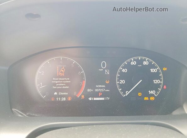 3CZRZ2H56SM752207 2025 HONDA HR-V White Widok zestawu wskaźników