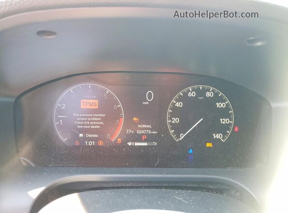 3CZRZ2H75SM732306 2025 HONDA HR-V White Widok zestawu wskaźników