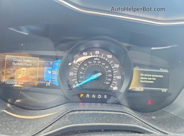 3FA6P0CD1KR245290 2019 FORD FUSION Black Widok zestawu wskaźników