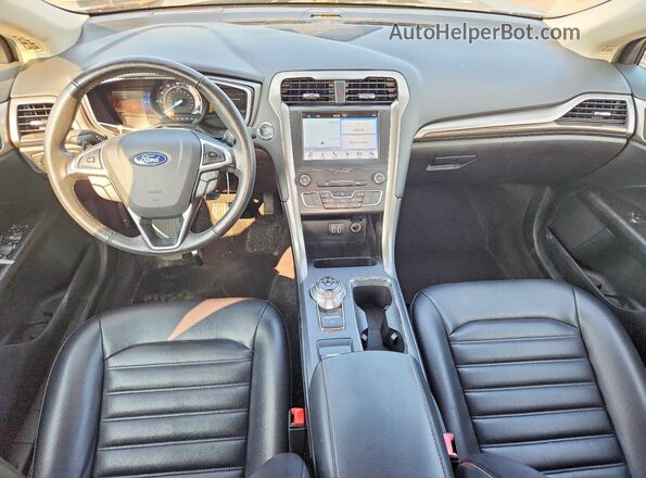 3FA6P0CD1KR245290 2019 FORD FUSION Black Widok deski rozdzielczej