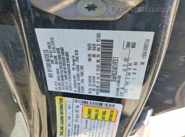 3FA6P0CD5KR109311 2019 FORD FUSION Black Engine compartment view
