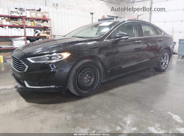3FA6P0CD8KR149978 2019 FORD FUSION Black Առջևի ձախ երեք քառորդ տեսարան