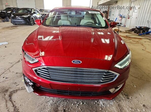 3FA6P0D9XJR212202 2018 FORD FUSION Burgundy Front view