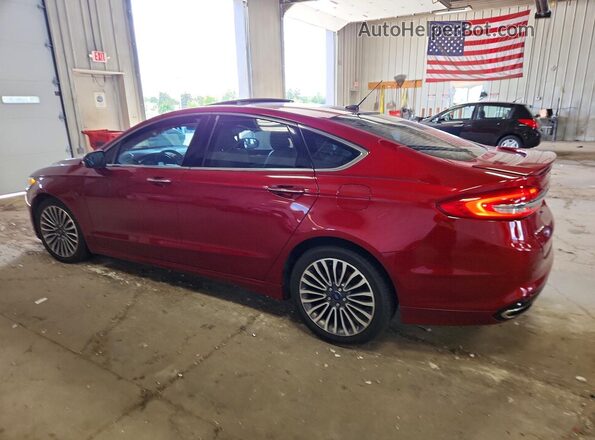 3FA6P0D9XJR212202 2018 FORD FUSION Burgundy Rear left