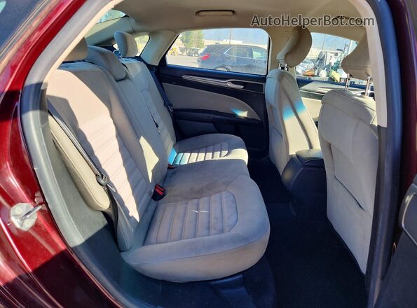 3FA6P0G71HR163816 2017 FORD FUSION Maroon Widok tylnych siedzeń