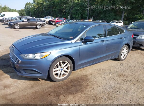 3FA6P0G79JR143710 2018 FORD FUSION Синий Передняя левая четверть