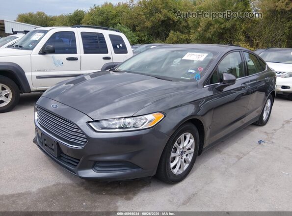3FA6P0G7XGR218634 2016 FORD FUSION Gray წინა მარცხენა ხედი სამი მეოთხედიდან