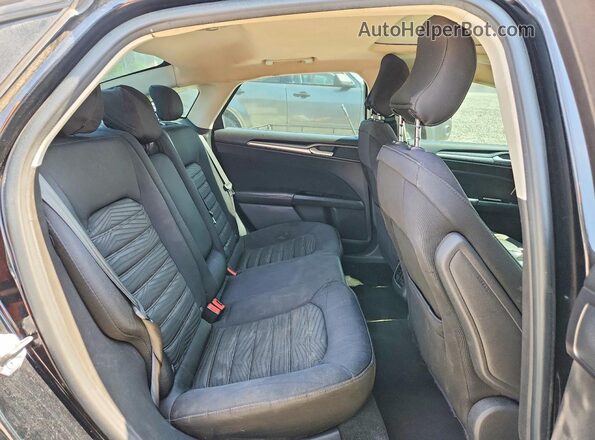 3FA6P0H70GR348632 2016 FORD FUSION Black Вид задніх сидінь