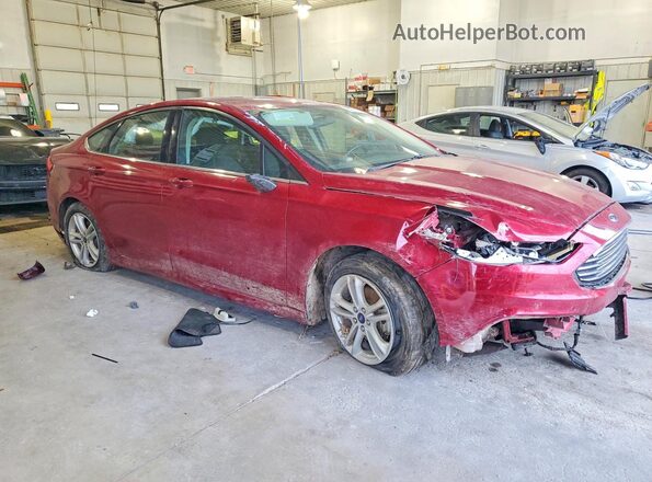 3FA6P0H70JR186590 2018 FORD FUSION Burgundy წინა მარჯვენა