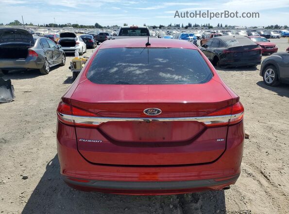 3FA6P0H71HR276972 2017 FORD FUSION Red Vista trasera